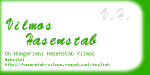 vilmos hasenstab business card